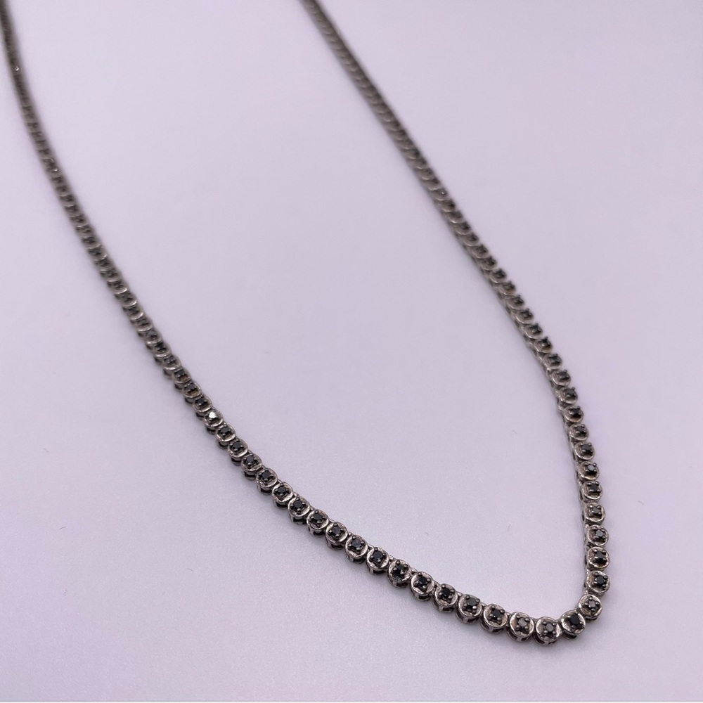 Black Diamond 3 ctw Tennis Necklace